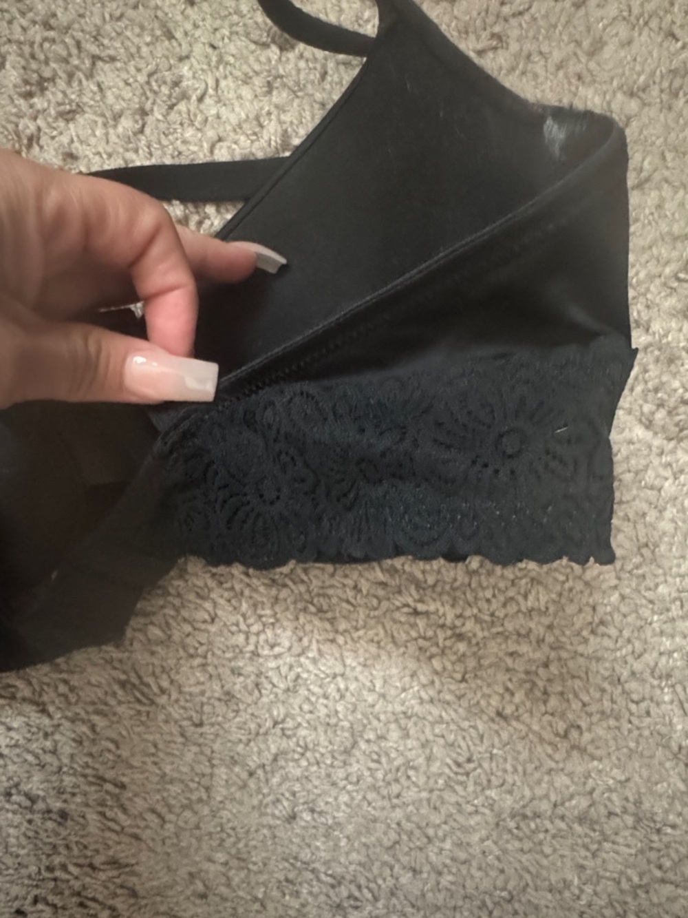 Auden Black T-Shirt Bra with Lace Band - Picture 5 of 5